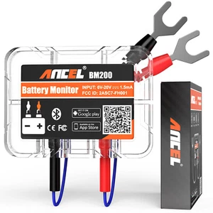 ANCEL BM200 12V Battery Tester Bluetooth 4.2 Battery Monitor LED Display  - Picture 1 of 12