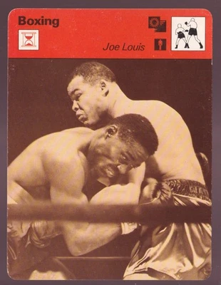JOE LOUIS vs Ezzard Charles Boxing Boxer Photo 1978 UK SPORTSCASTER CARD #43-07 - Image 1 of 2
