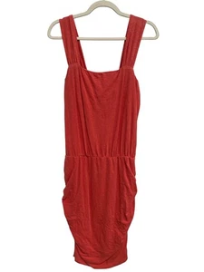 Sundry For Evereve Kleid Größe Large ärmellos quadratischer Ausschnitt geraffte Seite koralle Sum - Bild 1 von 8