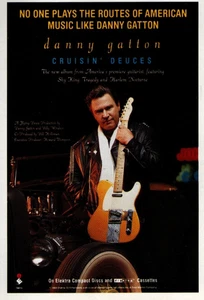 vtg DANNY GATTON CRUISIN' DUECES MAGAZINE PRINT AD Album Release Pinup Clipping - Picture 1 of 1