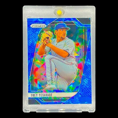 TREY YESAVAGE ROOKIE BLUE CRACKED ICE REFRACTOR HOLO PRIZM Panini - BLUE JAYS - Image 1 of 4