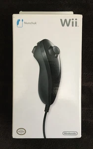 Nunchuk Controller  (Nintendo Wii / Black / Official OEM / Factory Sealed) - Picture 1 of 6