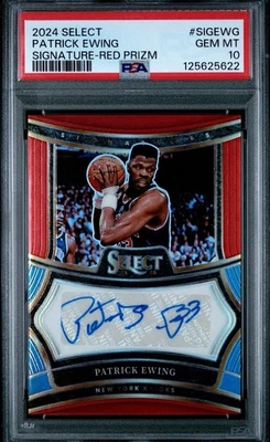 2024 Select Signatures Patrick Ewing #SIG-18 Red Prizm /99 GEM MT PSA 10 (POP 3) - Image 1 of 3