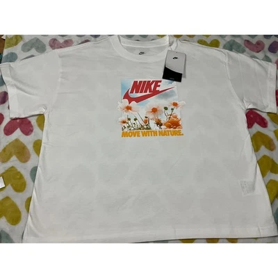 Nike The Nike Tee XL Extra Large White Graphic Move With Nature Shirt - Image 1 of 3