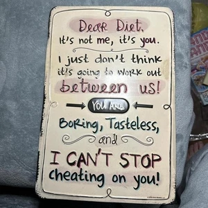 Liebe Diät….Humorschild Metall - Bild 1 von 1
