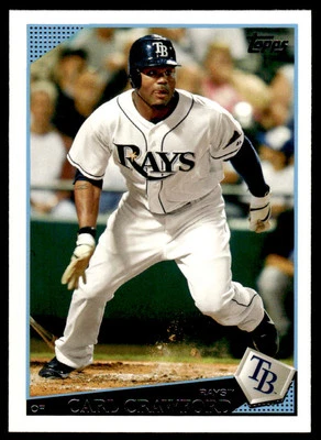 2009 Topps #40 Carl Crawford Tampa Bay Rays Baseball - Image 1 of 2