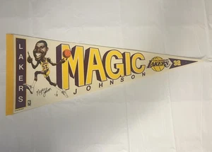 Vintage Magic Johnson #38 Los Angeles Lakers NBA Basketball Full Size Pennant - Picture 1 of 12