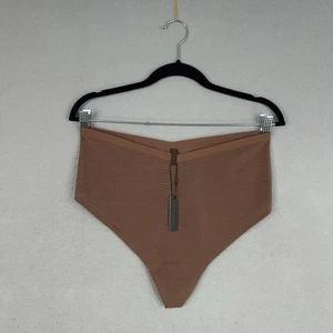 Skims Underwear Womens 3X Brown Cocoa Neutral Seamless Sculpt Mid Waist Thong - Picture 1 of 17