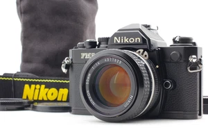 ⏯ CLA'd Honeycomb [NEUWERTIG] Nikon FM2 schwarz Film Kamera Gehäuse 50mm f1.4 Objektiv JAPAN - Bild 1 von 19