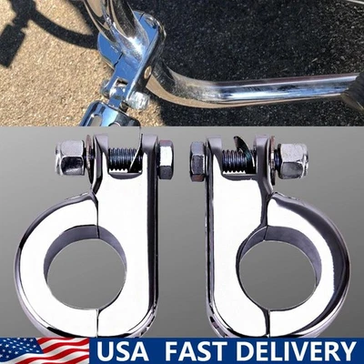 1.25" Foot Pegs Footrest Mount Kits For Harley Sportster Dyna Highway Bar Chrome - Image 1 of 4
