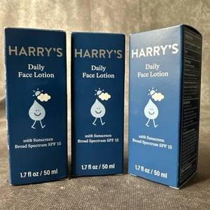 Harry's Men's Daily Face Lotion with SPF - 1.7 Oz Each - Lot Of 3 - Picture 1 of 3