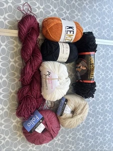 Various Yarn Lot Of 8 Merino Alpaca Wool - Picture 1 of 9