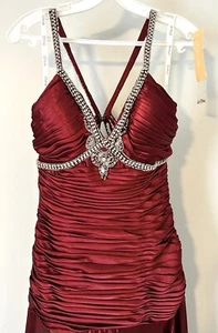 Rhinestone Studded Evening Gown - Picture 1 of 12