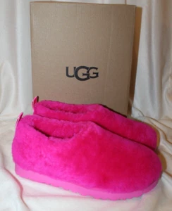 NIB UGG Women's Shearling Bootie Slippers Fuschia Pink 6 - Picture 1 of 7