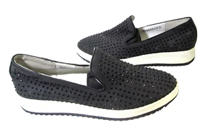 Patrizia by Spring Step Anashe-B Womens Black Loafers w/black studs 39 NWD B6 - Picture 1 of 9