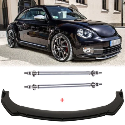 Divisor de alerón labio inferior del parachoques delantero + varillas de puntal para Volkswagen VW Beetle GL Foto 1 de 4