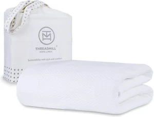 Luxury Cotton Blankets for Twin Size Bed | All-Season 100% Cotton Twin Blanket f - Picture 1 of 5