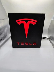 Tesla Model X Y 3 LED Light Box Sign Man Cave Garage, Game Room , Bar 6x7 inch - Picture 1 of 2