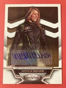 Nicole Behar 2016 Certified Potential Signatures #d/299 NASCAR Autograph Auto - Picture 1 of 2