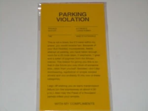 Parking Ticket Gag - Fake Parking Violations Pad of 25 Pranks/Gags Funny Trick  - Picture 1 of 4