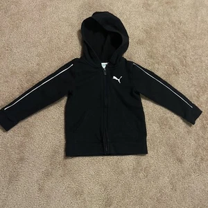 Puma Size 4T Black Full Zip Black Hoodie - Picture 1 of 4