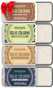 Viking Revolution - Cologne - Solid Cologne for Men with Cedar Wood, Clary Sa... - Picture 1 of 12