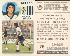 PANINI FOOTBALLERS 1976/77*STICKER FIGURE N.44*CESENA, GIORGIO BITTOLO*NEW