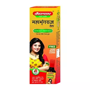 Aceite para el cabello Baidyanath Maha Bhringraj 100% aceite ayurvédico ayuda a crecer el cabello 200 ml - Imagen 1 de 2