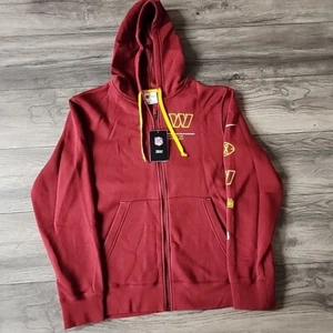 Nike Washington Redskins Commanders Zip Up Hoodie Sweatshirt SZ M NEW - Picture 1 of 4
