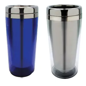 Tasse Becher Flasche Tumbler Edelstahl innen transparent außen Wasser 16oz - Bild 1 von 5