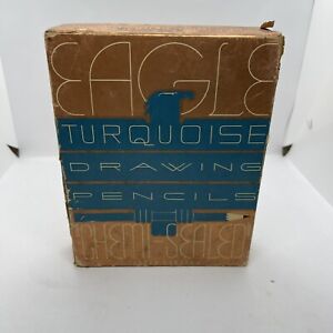 Vintage Large Lot Eagle Turquoise Chemi-Sealed Super Bonded Drawing Pencils 5H