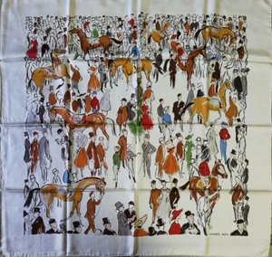 HERMES scarf Carre 90 "PADDOCK" Paddock With Box - Picture 1 of 7