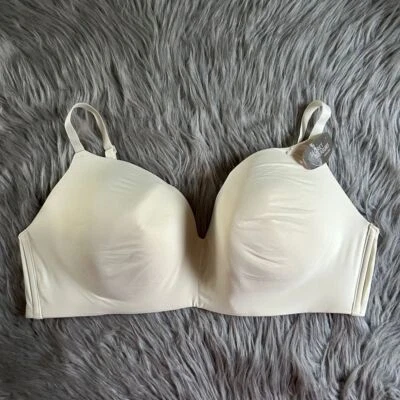 Sujetador SecSecret Treasures para mujer talla 40D blanco inalámbrico acolchado delgado cierre trasero Foto 1 de 4