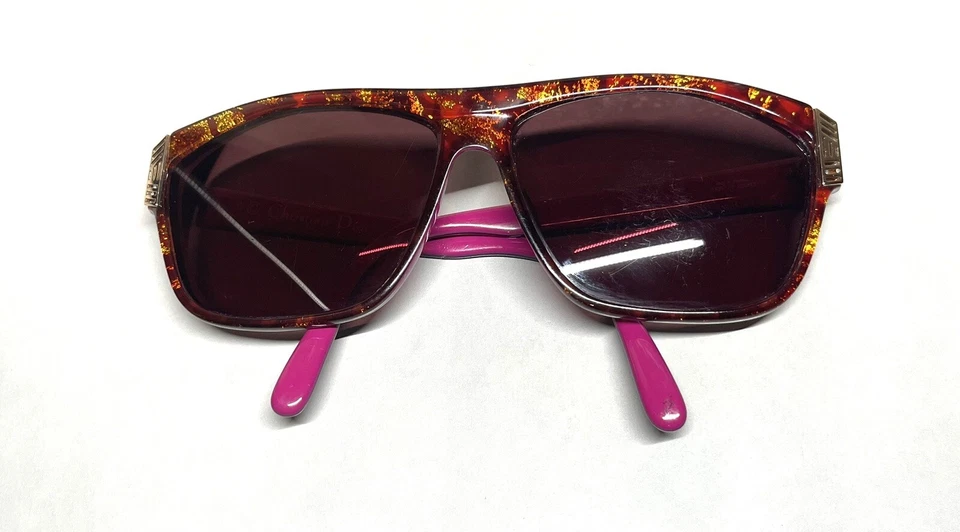 CHRISTIAN DIOR 眼镜框 德国 2436 10 63-13 复古琥珀色 MARBLED — 第 1/4 张图片