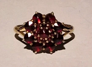 Granatring Ring mit Granat 14 Karat Gold RG 55 - Bild 1 von 5