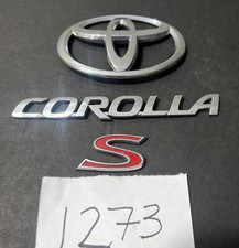 2009 2010 2011 2012 2013 Toyota Corolla S Emblem Badge Set OEM 09 10 11 12 13