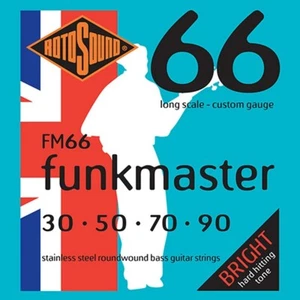 Rotosound FM66 'Funkmaster' Stainless Steel 4-String Bass strings 30-90 - Picture 1 of 1