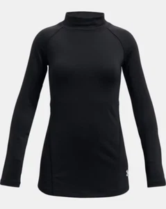 UA Girls' ColdGear® Mock Long Sleeve Flecce shirt YXS - Picture 1 of 2