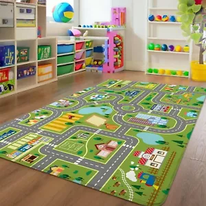 Kids Carpet Playmat Rug 5 x 7 FT Cars Kids Rug Traffic Road Kids Play Car Mat... - Picture 1 of 7