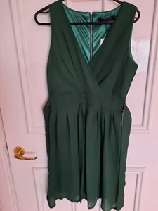 Green Tenki Skater Tie Back Dress - Picture 1 of 7