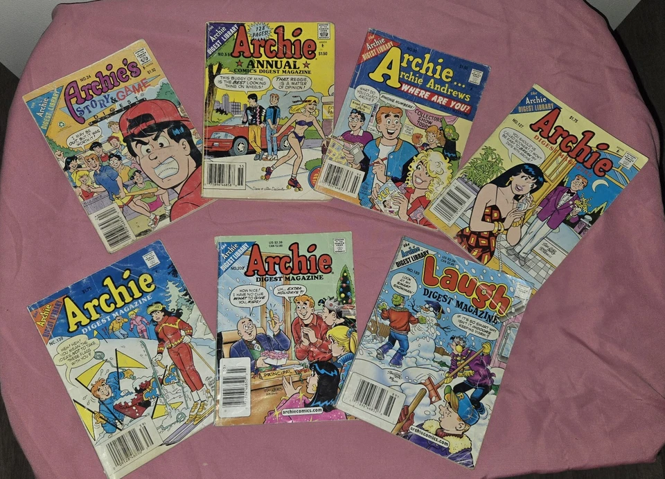 Archie  (comics) Digest Magazine Lot of 7 1990's - Image 1 of 2