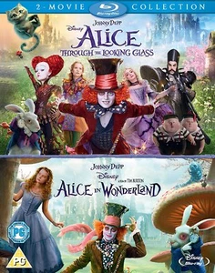 ALICE (2010+2016) IN WONDERLAND + THROUGH THE LOOKING GLASS - DOUBLE BLU-RAY NEW - Picture 1 of 1