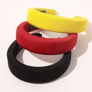 Mujeres Dama Gruesa Acolchada Diadema Franela Esponja Cabello Ancho Aro Accesorios Fiesta - Imagen 1 de 35