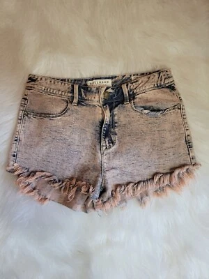 TALLA 9 BULLHEAD Pantalones Cortos Cortos de Tiro Alto Rosa Denim Corte INVPV1452 Foto 1 de 4