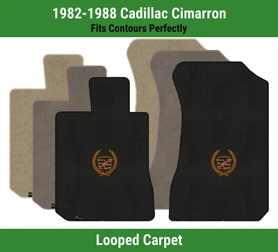 Alfombrillas delanteras Lloyd Classic Loop para Cadillac Cimarron '82-88 con escudo dorado de Cadillac Foto 1 de 4