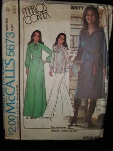 McCall's 5673 Misses Dress or Top Size 10 1977 Vintage Uncut Sewing Pattern - Picture 1 of 1