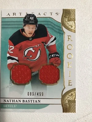 2019-20 UD Artifacts Nathan Bastian Dual Relic /499 RC - Image 1 of 2