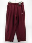 Nike Pants Men XL Red Track Dri-Fit Ankle Zip Loose Baggy Warm Up Elastic NEW