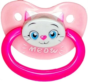Adult Cute Kitty Cat Paci Binky DDLG ABDL Mdlg Daddy Mommy Little Littlespace - Picture 1 of 1