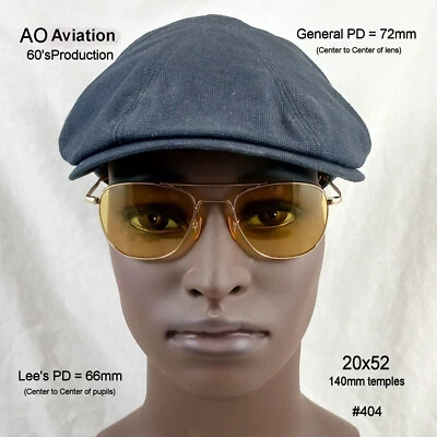 AO Aviation Shooters gafas antiguas y estuche personalizado Foto 1 de 4